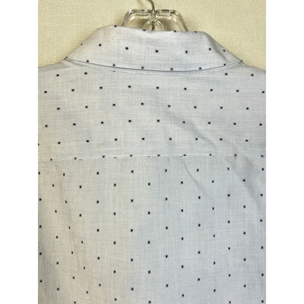 Banana Republic Button Down Shirt Men XL 17 - 17.5 35 - 6 Slim Fit No Iron Blue